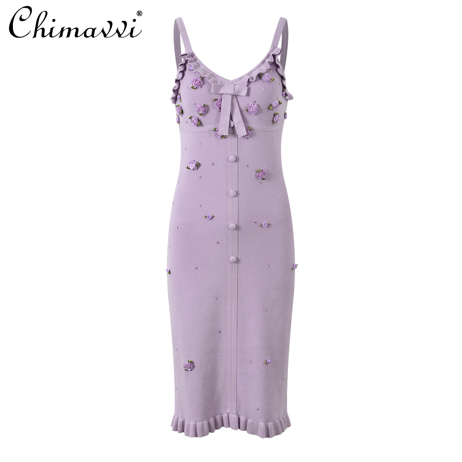 French 3D Flower Hot Diamond F - Longline Cardigan Knit 리뷰 및 가격