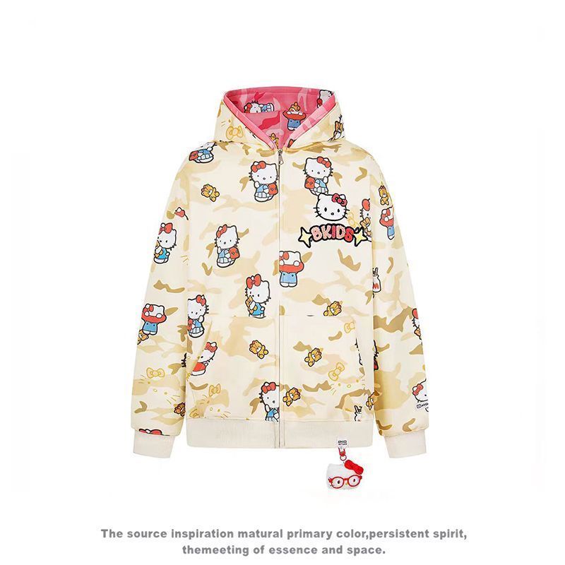 Ins New Hello Kitty Bapes Camo - Women Fashion Jackets 리뷰 및 가격