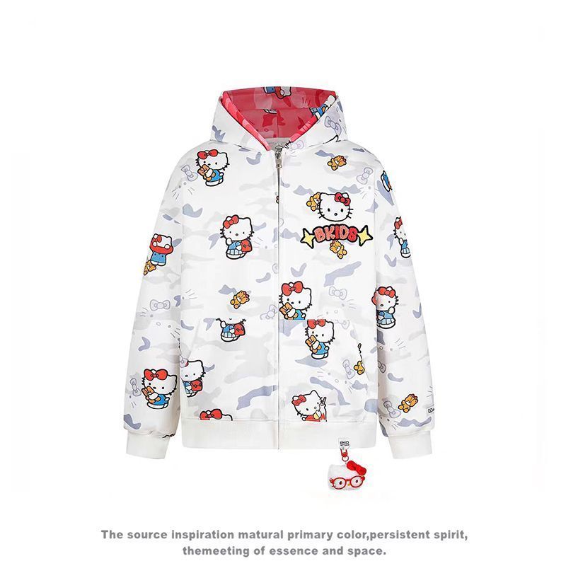 Ins New Hello Kitty Bapes Camo - Women Fashion Jackets 리뷰 및 가격