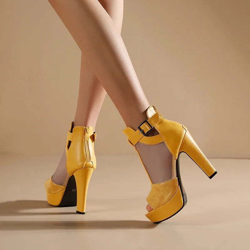 Yellow Platform Sandals Women  - Women'S Fashion Boots 리뷰 및 가격