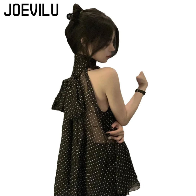 JOEVILU Sleeveless Lace Up Hal - Wrap Blouse Chiffon 리뷰 및 가격