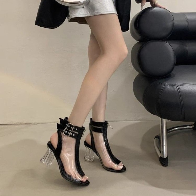 Crystal Heel Zip Sandals Summe - Fashion Women Belt 리뷰 및 가격