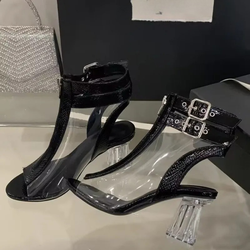 Crystal Heel Zip Sandals Summe - Fashion Women Belt 리뷰 및 가격