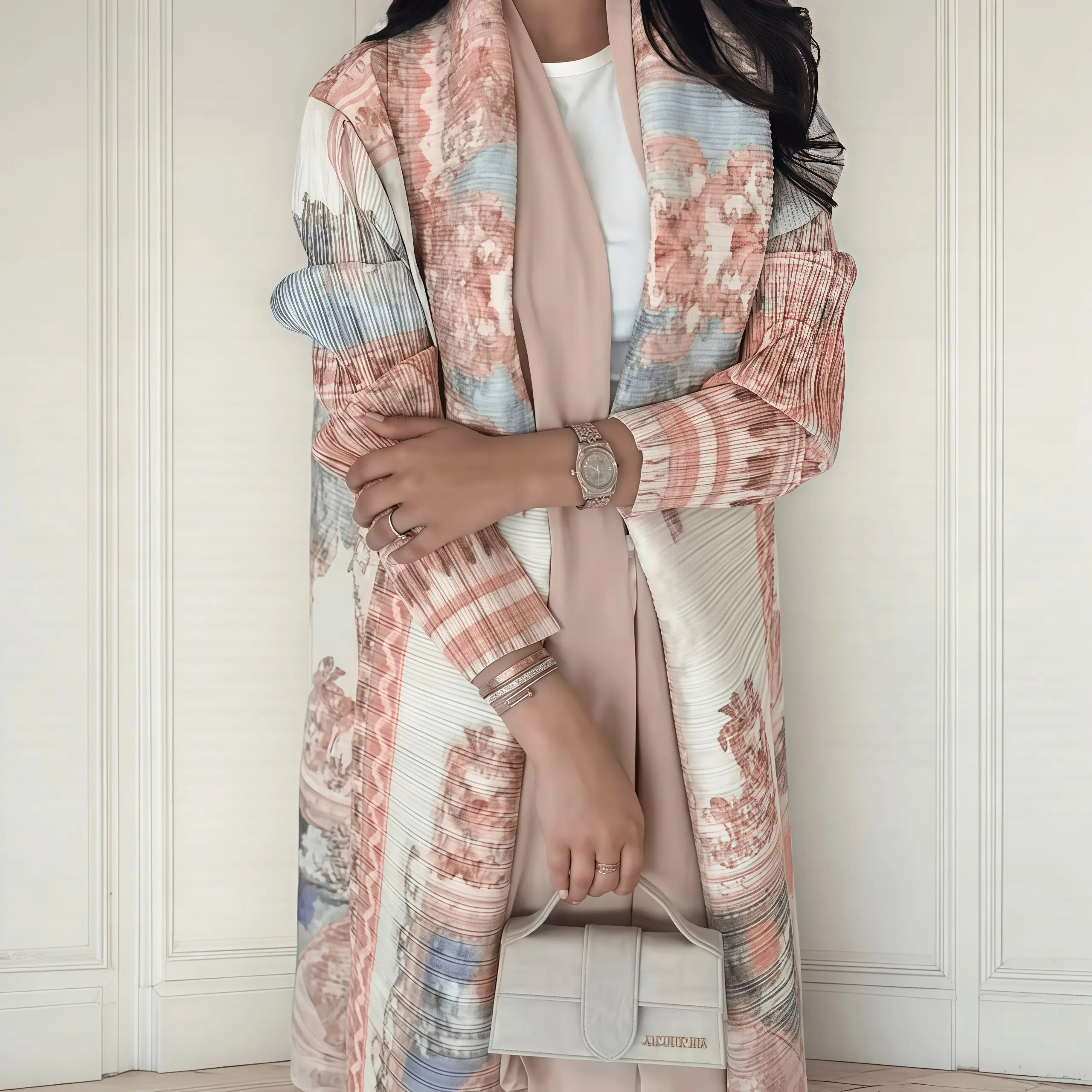 YUDX Miyake Pleated Print Fold - Longline Cardigan Knit 리뷰 및 가격