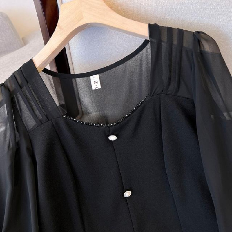 Women's Spring Autumn New Kore - Wrap Blouse Chiffon 리뷰 및 가격