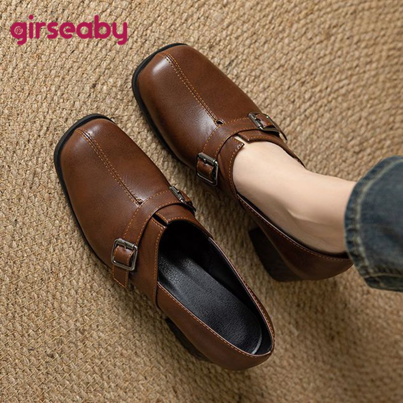 Girseaby Vintage Women Pumps S - Fashion Women Belt 리뷰 및 가격